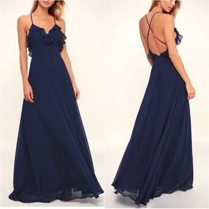 👑 “Your Royal Highness” Frilly Formal Maxi Dress